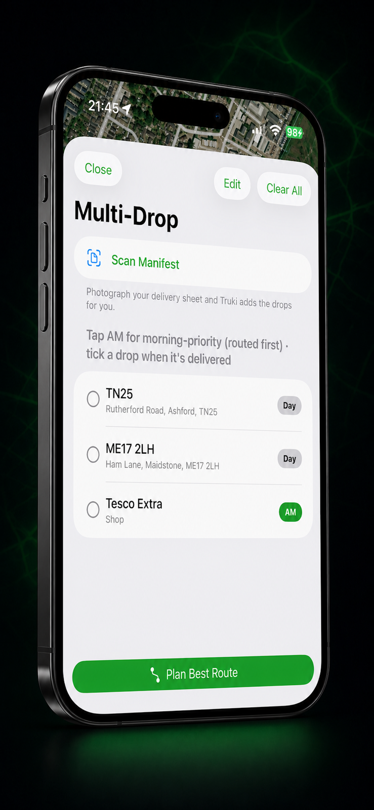 Truki multi-drop delivery planning